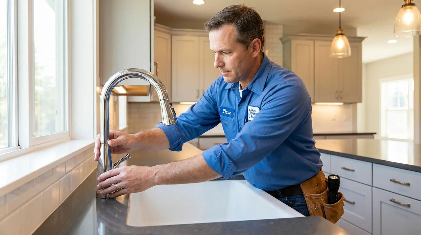 Kitchen faucet installation by Johns Plumbing LLC in Port Aransas